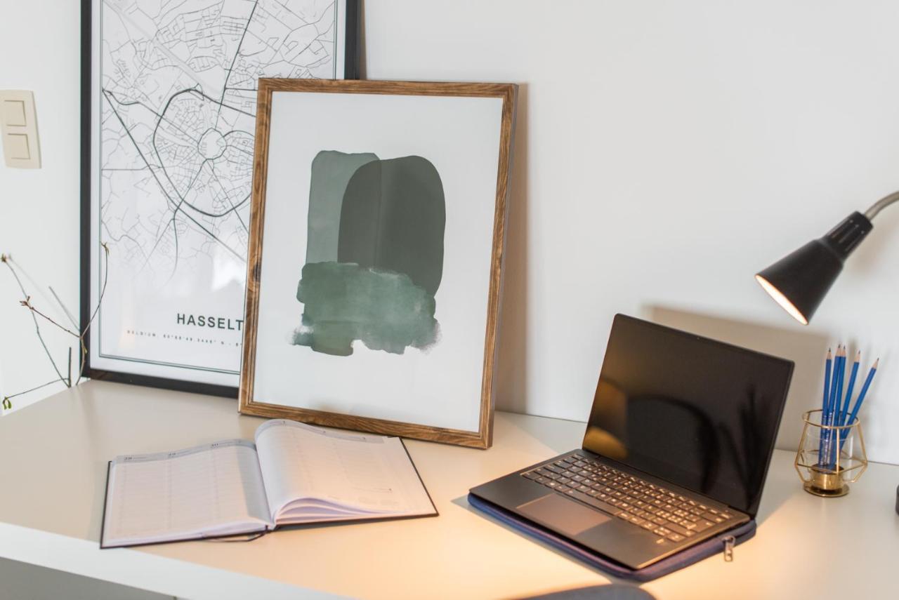 Shs Homes-Luxe Highrise, 2 Bedrooms, Kitchen, Free Parking, Stunning View, Large Tarrasse, Workspace Hasselt Esterno foto